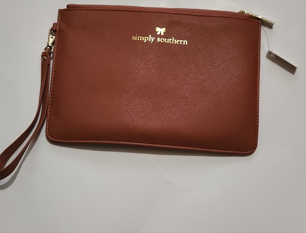 Simply Southern Honey Wristlet Clutch with Gold Logo